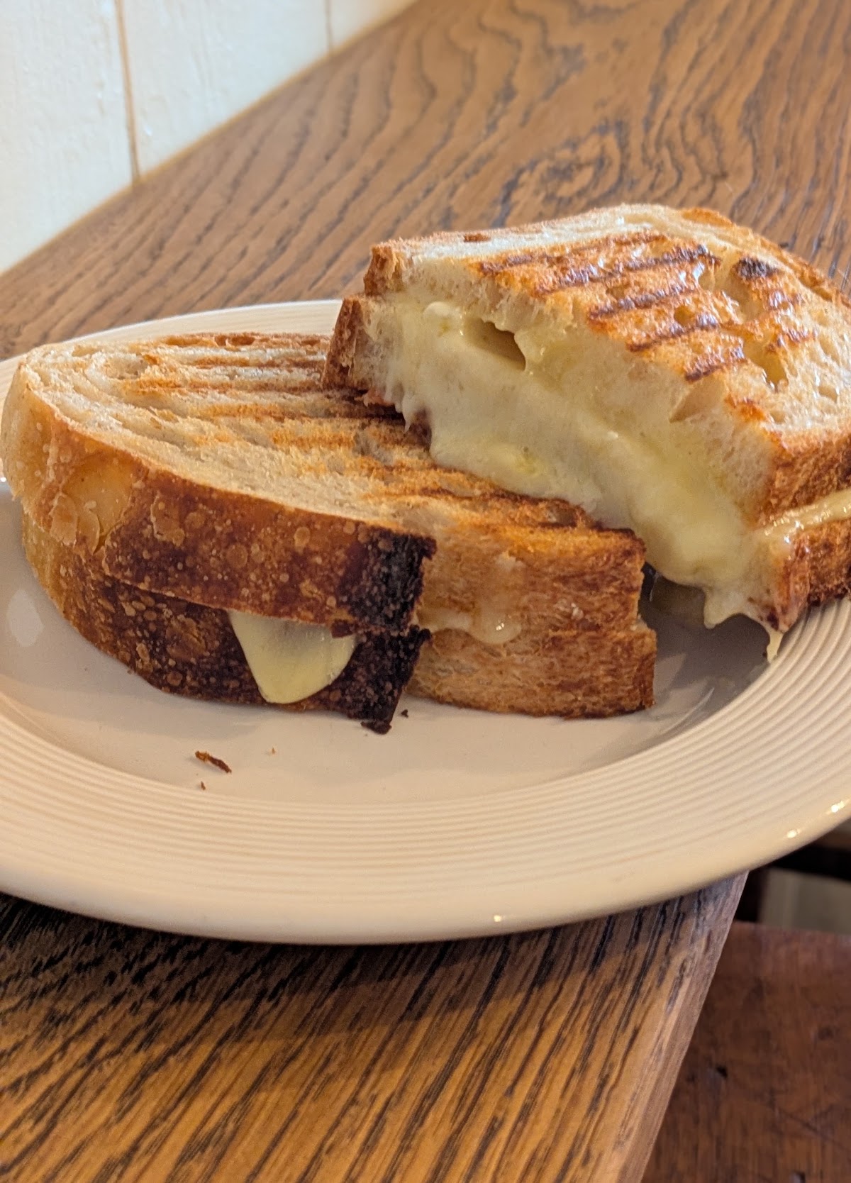 Grilled cheese toastie on sourdough